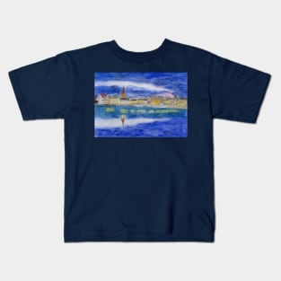 Flensburg at night Kids T-Shirt